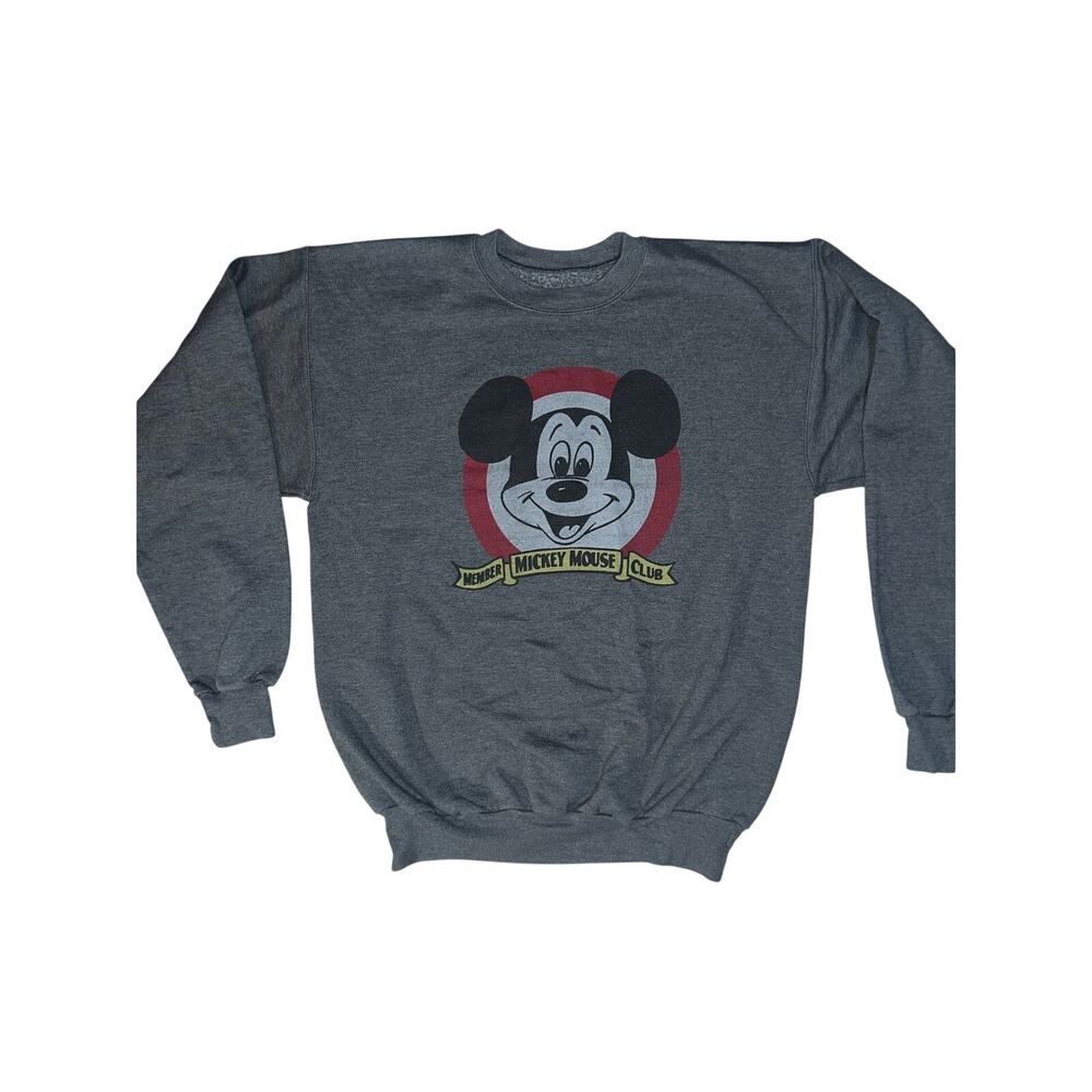 Disney's Parks Mickey Mouse Club Mouseketeer Gray graphic Sweatshirt size medium